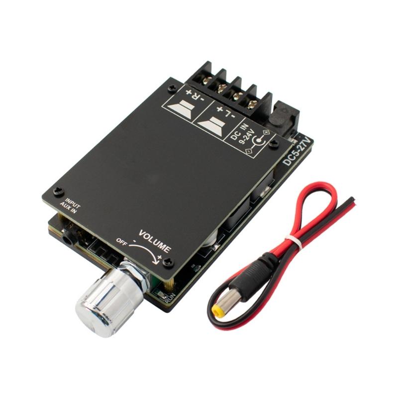 2x50W Wireless Bluetooth-compatible Stereo Receiver Digital Amplifier Board Power Supply DC5V-27V