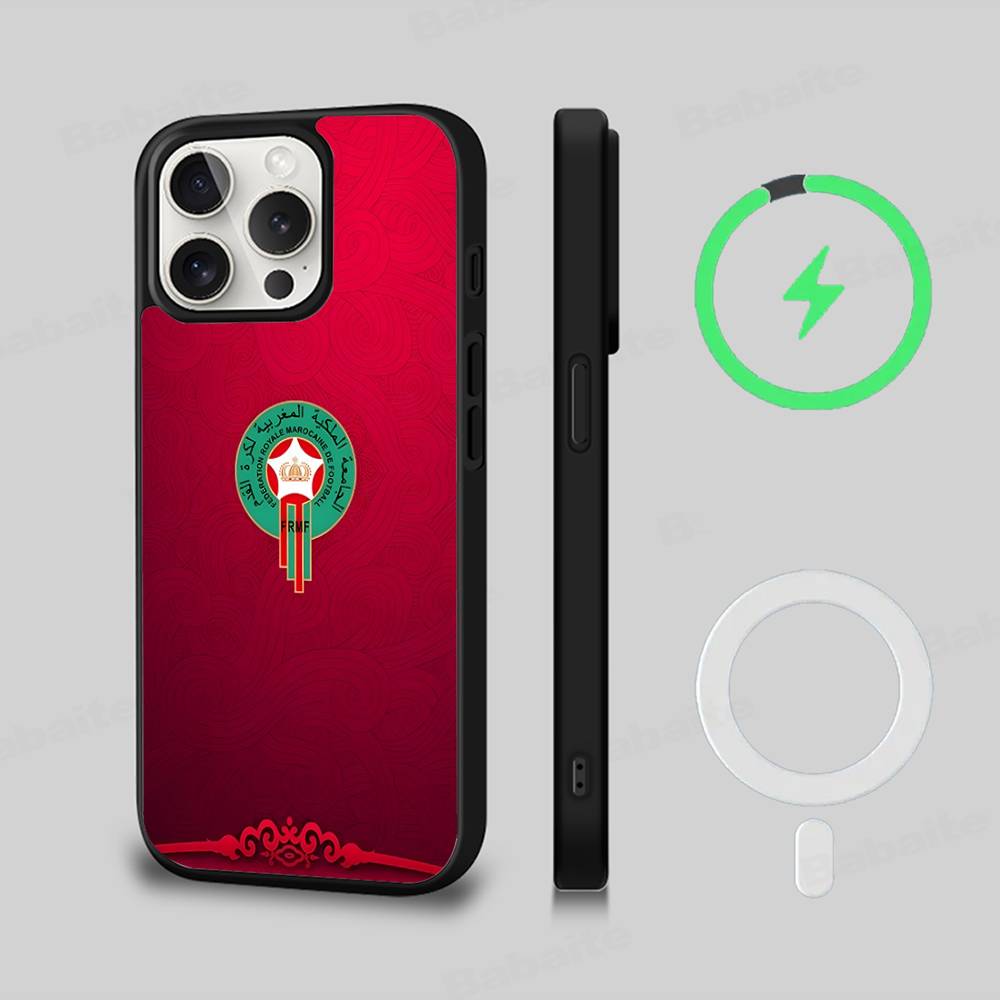 Maroc M-Morocco Flag Magnetic Phone Case For IPhone 17 16 15 14 13 12 Mini 11 Pro Max Plus For Magsafe Cover
