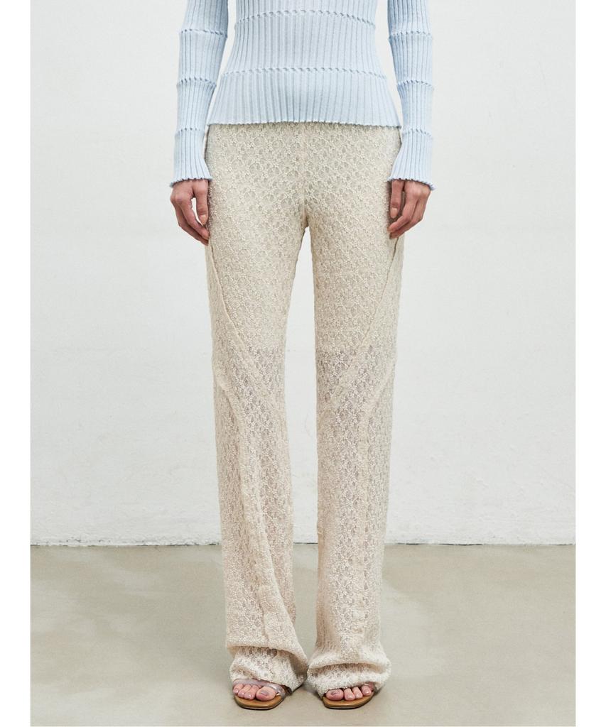 Anggae Lace Line Pants Ivory