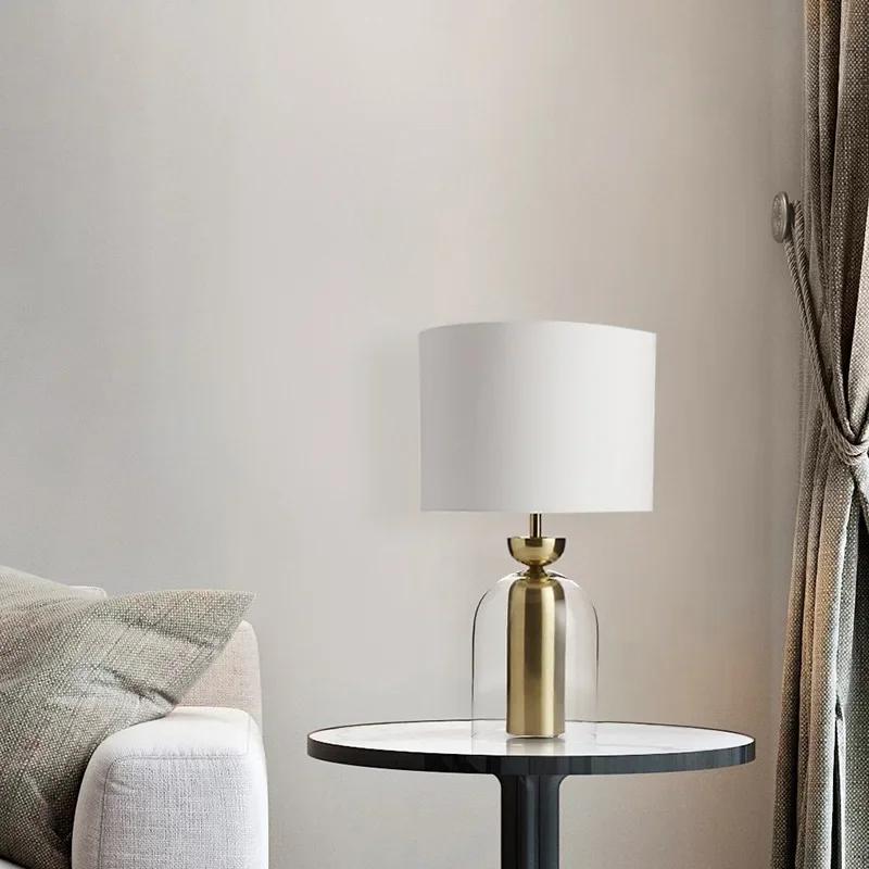 LED Table Lamp Bedroom Bedside Lamp Minimalist Art Decor Designer Glass Desk Light