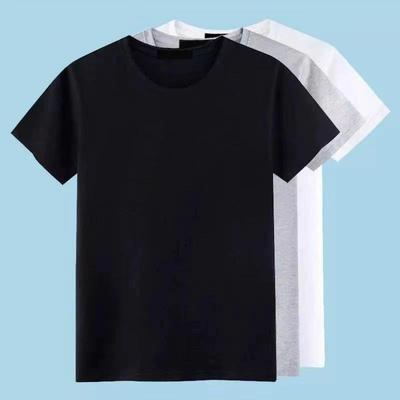 T-shirt da uomo a maniche corte tinta unita - Nero puro o bianco, semplice top estivo