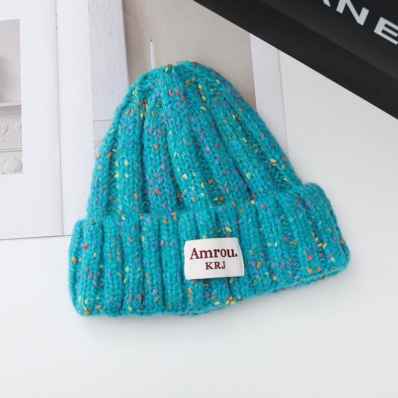 Hat Women's Autumn and Winter New Versatile Wool Hat Warm Ear Protection Windproof Knitted Hat Cold Hat