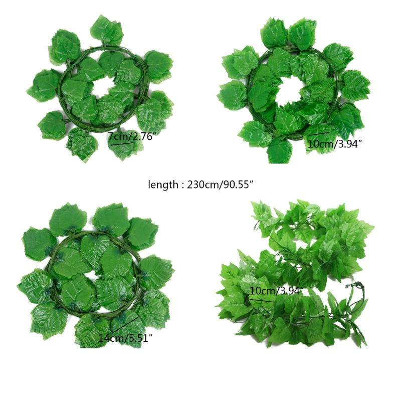 Silk Artificial Ivy Rattan Leaf Garland Plant Vine Home Wedding Bathroom Decoration Garden Festival Party Decor