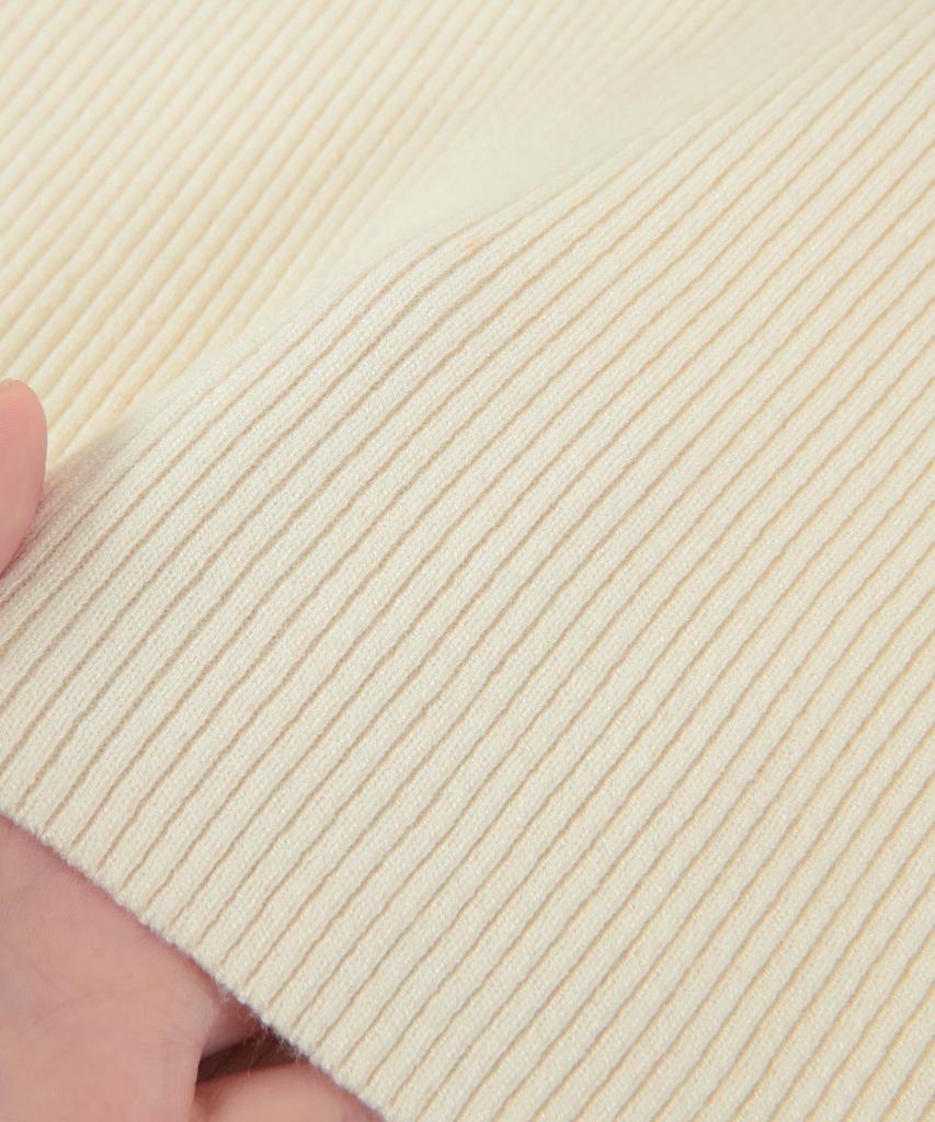 Titibait Crew Neck Bell Sleeve Knit White (ACXP3773), Women's, Medium,