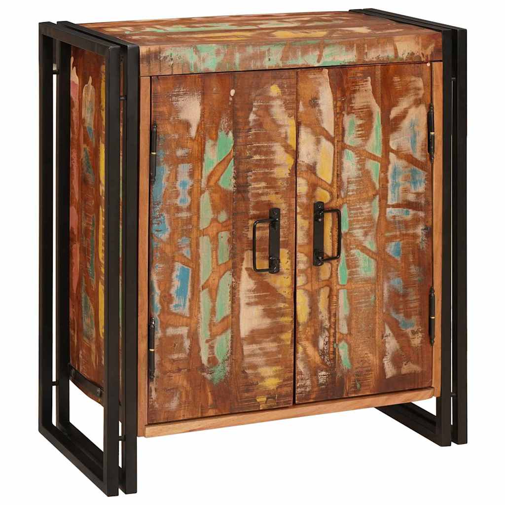Nightstand Multicolored 66 x 35 x 76 cm Solid Reclaimed Wood