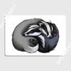 Badger Couple Poster Metal Sign Party Plaques Personalized Bar Wall Decor Tin Sign Poster