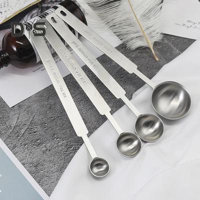 1 Stück/1 Set mehrere Größen Kaffeelöffel korrosionsbeständig nützlich Edelstahl Milchpulver Löffel