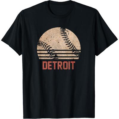 Vintage Baseball Detroit Shirt Cool Softball Gift T-Shirt