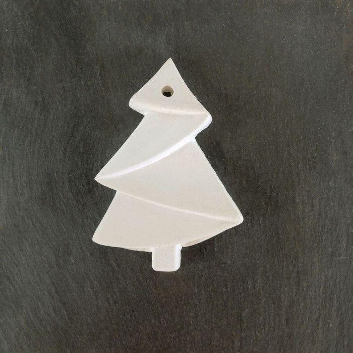Objet en plâtre Noel Sapin Origami