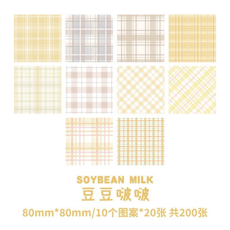 Fresh Plaid Pattern Dyed Memo Paper For Hand Account Diary Notes