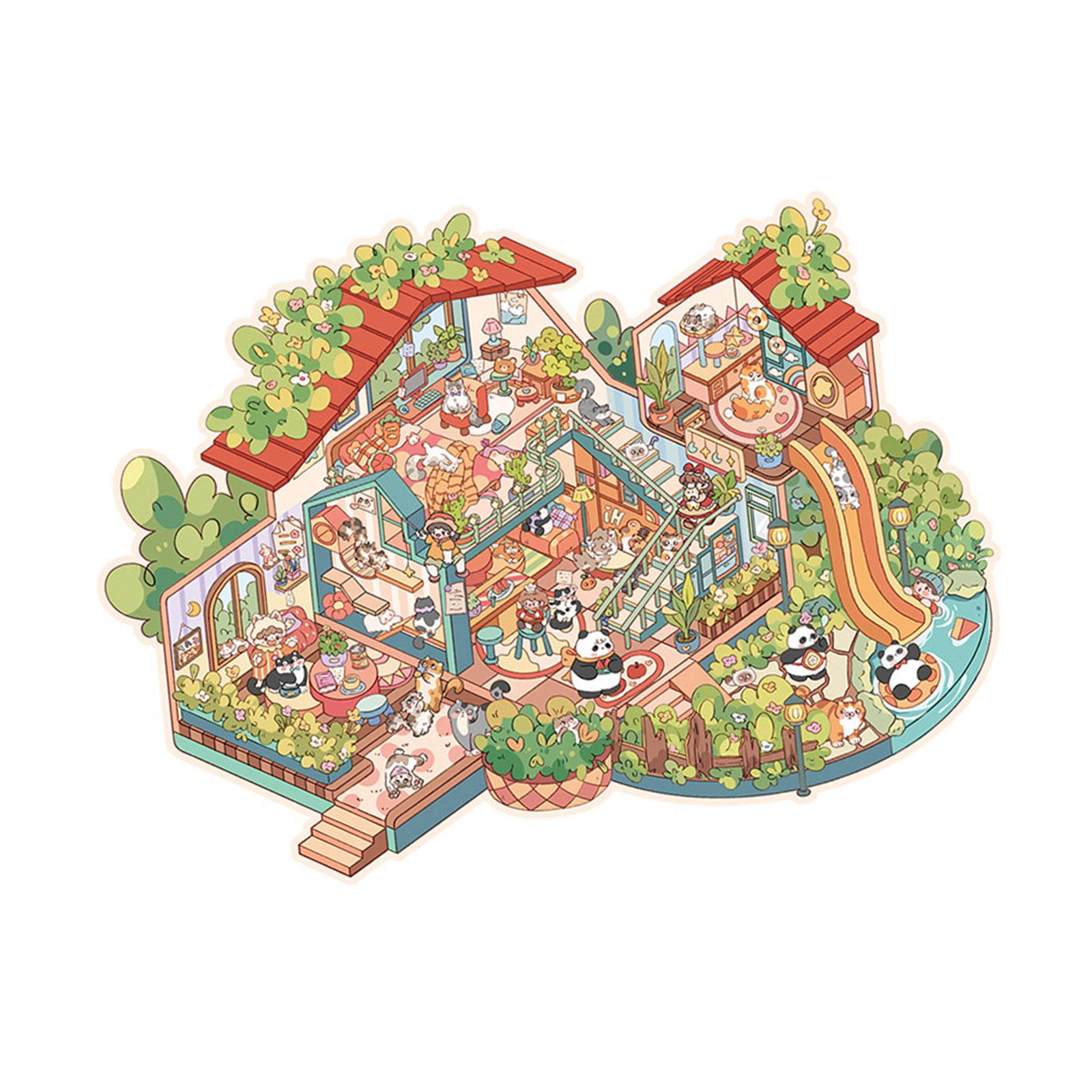 

Миниатюрная 3D-наклейка с изображением кошки для скрапбукинга. Яркие цвета и яркие детали для любителей творчества. 1