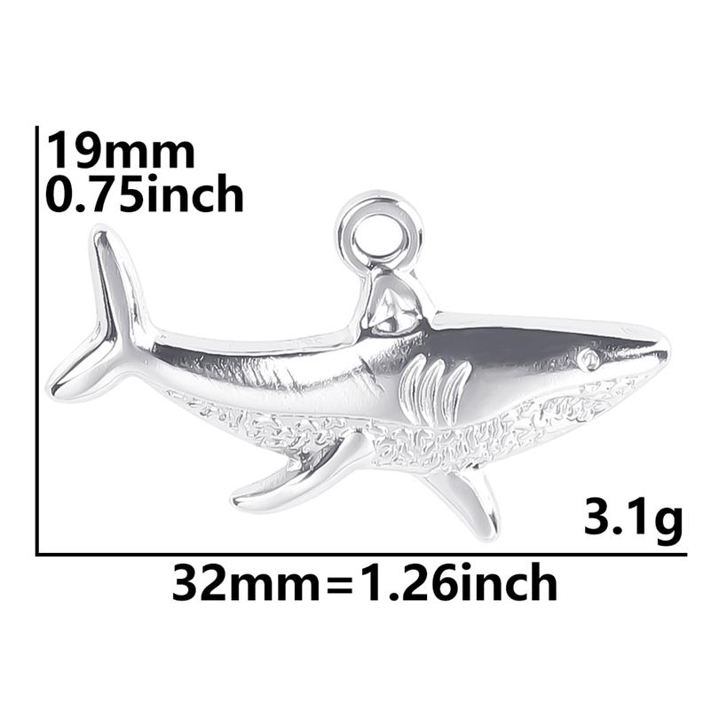6pcs Different Bone Tail Fish Charm Ocean Animal Pendants Stainless Steel Charms For Jewelry Making Supplies Handmade Materials