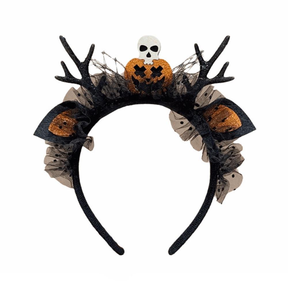 Cute Halloween Hairband Plush Spider Web Headband Fashion Party Hair Hoop Hair Accessories