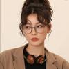 Stylish Eyeglasses for Women and Blue Light Round UV PC Coffee B1692 [FEISEDY] Men, Blocking, Shape, Protection, Lightweight, Glasses,