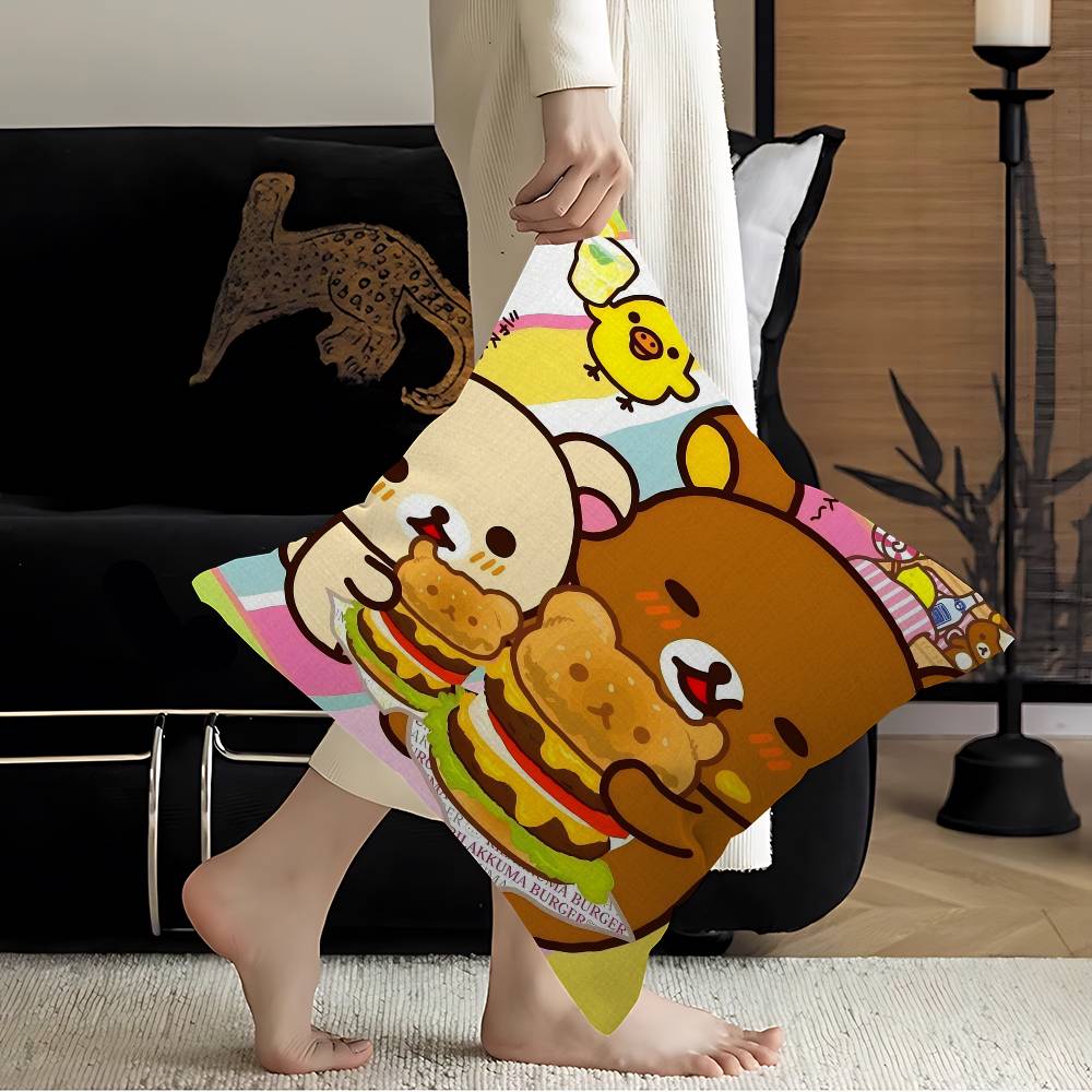 Anime Cute Cartoon R-Rilakkuma Lucky Dragon Pillow Cover Sofa Cushion Cover Home Room Decoration Children Gift