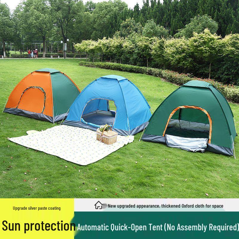 Waterproof Automatic Folding Camping Tent for 1-2 Persons with Sun Protection & Mosquito Repellent