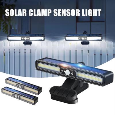 Solar Bewegungsmelderleuchte Außen Wasserdicht Clip-On Zaunleuchte mit 36 LED-Leuchten Tragbare Solar-Sicherheitsleuchte für Zaun Garage