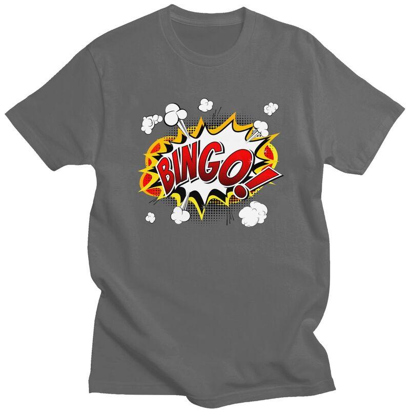 Custom Hot Game Bingo T Shirt for Men Pure Cotton Tshirt Fashion Tees Short Sleeves Tshirt Clothing