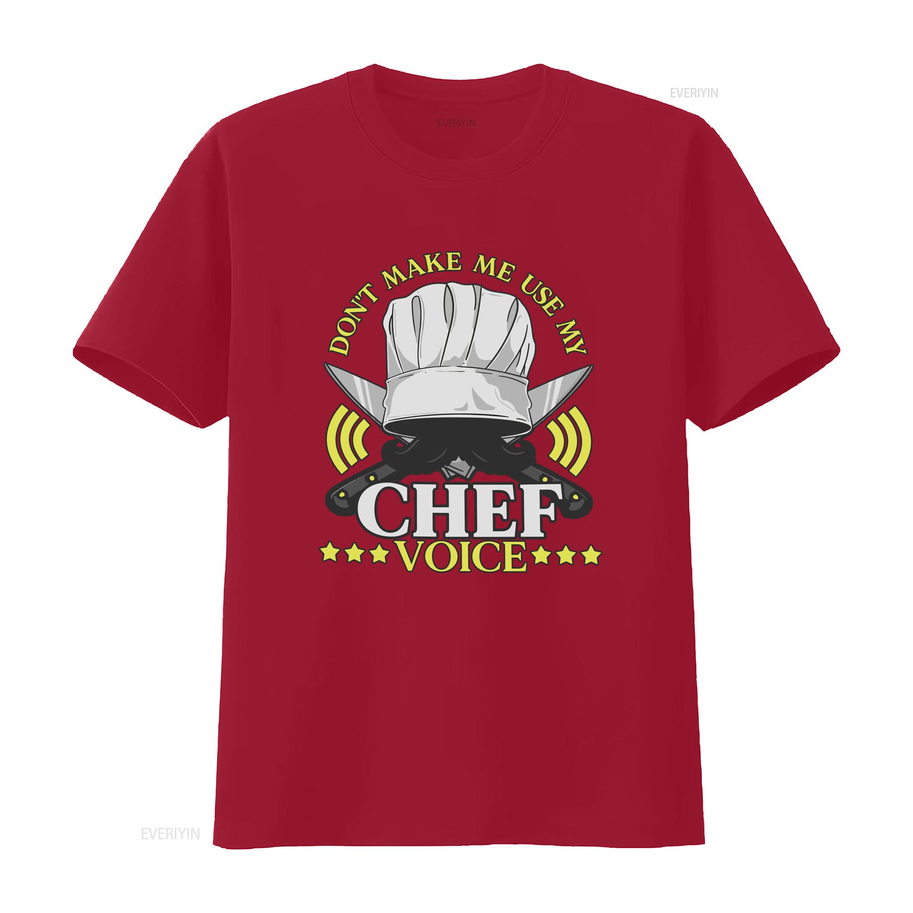 Head Chef T Shirt Culinary Cooking Lover Teacher Dont Make Me Use My Voice  vintage Washed Unisex streetwear Comfortable S