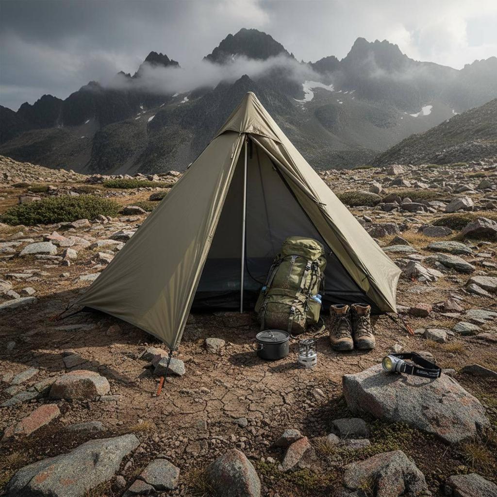 Pyramid Tent Lightweight Ultralight Hiking Portable for Hikers, Backpackers