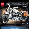 Retro Technisches Rennauto Motorrad Moto Stadt Bausteine Rennen Motorrad Fahrzeuge Steine DIY Spielzeug für Kinder Geschenke