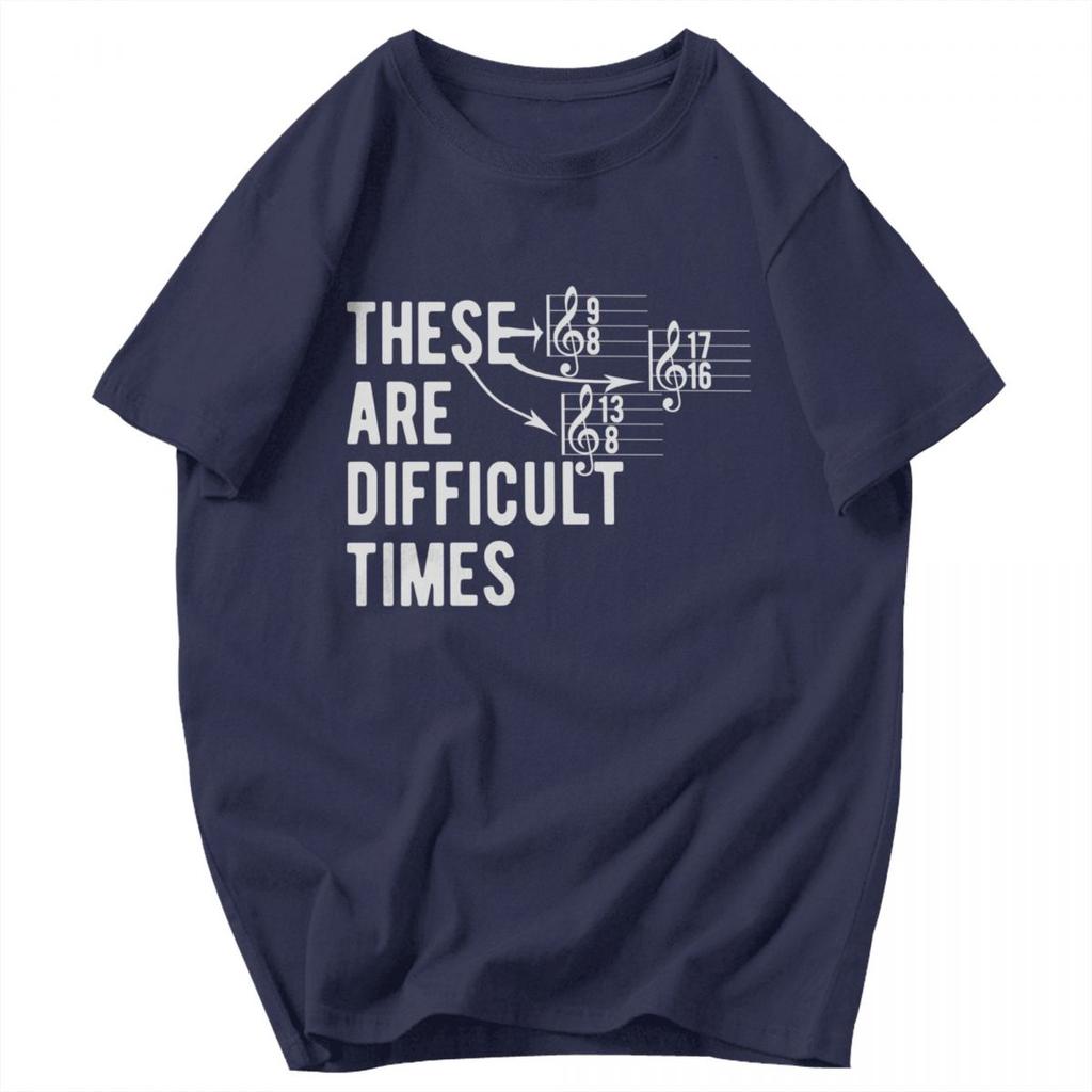 Men T Shirt These Are Difficult Times Christian 2025 Summer Y2K Graphic Short Sleeve Unisex Tops T Shirts