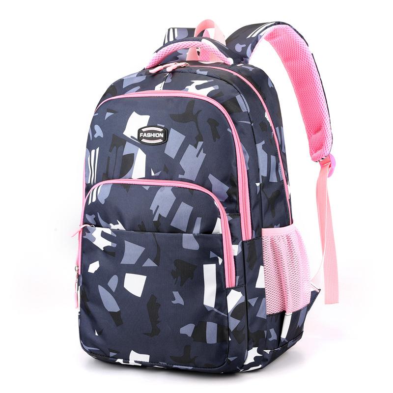 

Printed Pattern Cartoon Large Capacity Zipper Lightweight Childrens Backpack темно-синього кольору