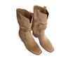 Autumn Good-looking and Thin Fashion Boots Retro Stacking Boots Thick Heel Medium Tube Martin Boots Western Cowboy Boots