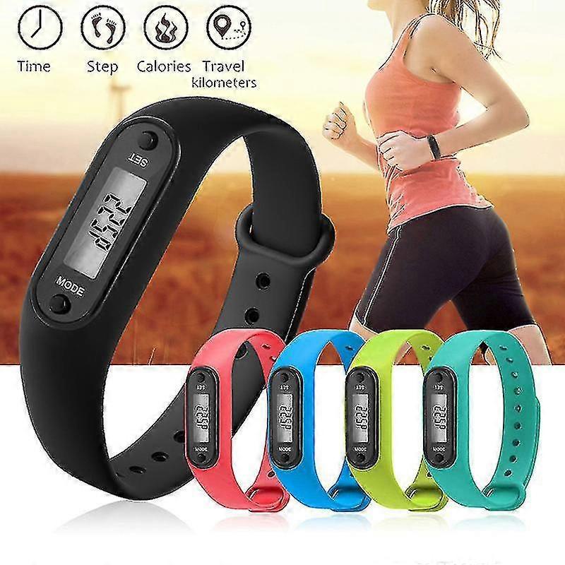 Step Count Activity Tracker Fitness Sport Watch Wrist Pedometer LCD Adult Kid - YYA