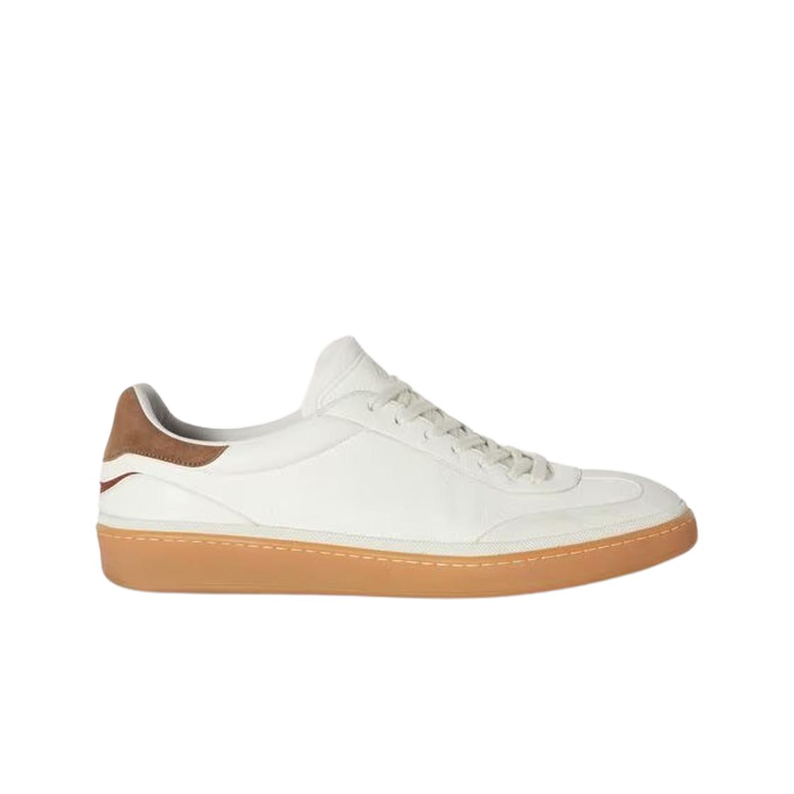 

Кроссовки Loro Piana Tennis Walk из оленьей кожи белого цвета EU 45