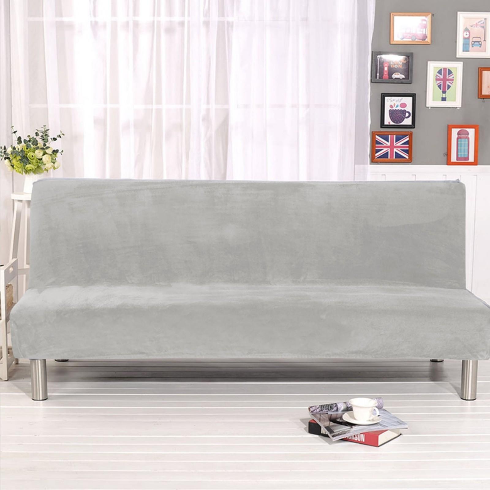 Plush Sofa Cover Sofa Bed Cover Sofa Cover Color Full Folding Elastic Armless One Size