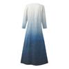 Lässiges, modisches, bequemes, bedrucktes Damenkleid mit 3/4-Ärmeln und Taschen