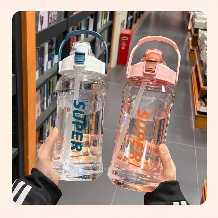 Large-capacity water cup Sports fitness High value light luxury student drinking water cup