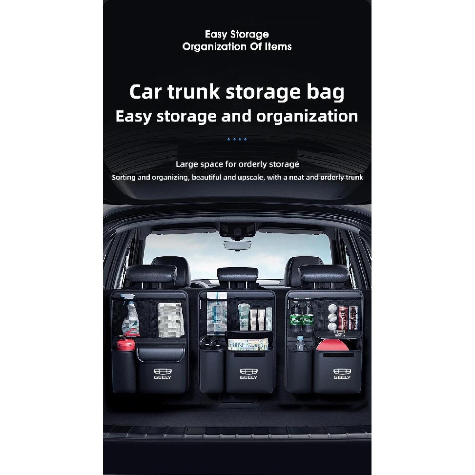 For Geely Coolray Atlas Emgrand S GS GX7 SX7 SUV Trunk Multifunctional Car Storage Box Tidying Storage Hanging Bag