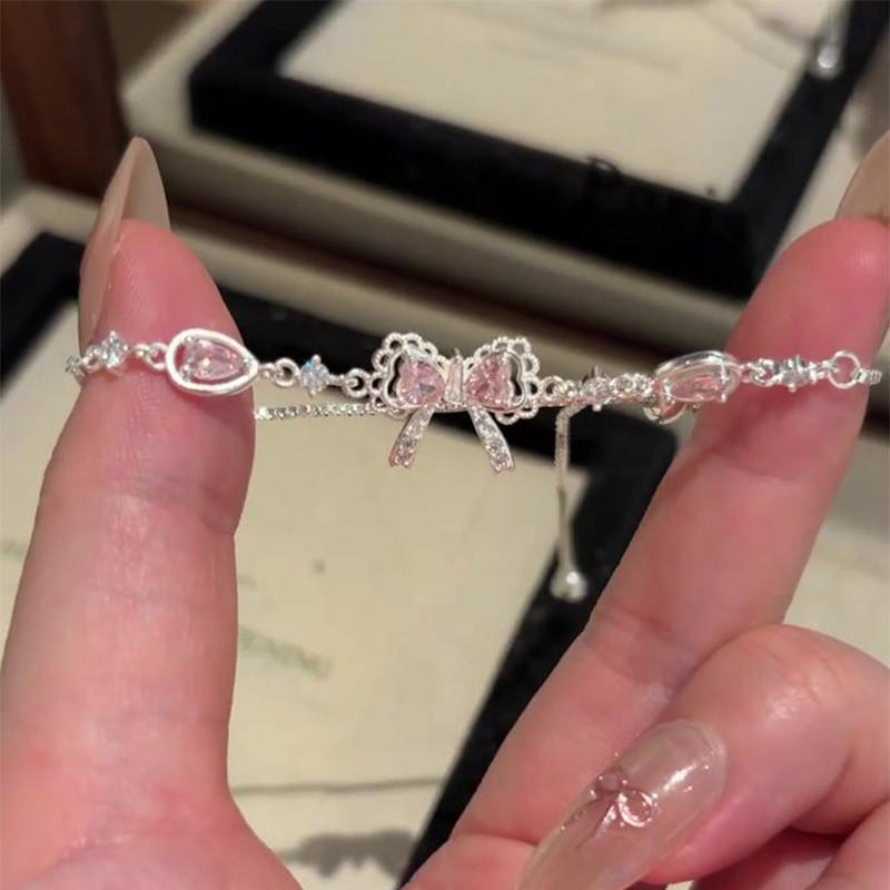 Simple Zircon Butterfly Pendant Bracelet For Womens Fashion Jewelry