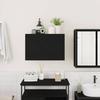 VidaXL Black Wall-Mounted Bathroom Cabinet 60x25x40 Cm Engineered Wood 860068