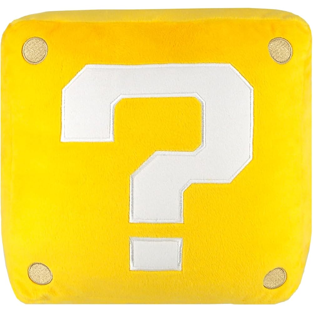 Sanei Boeki Super Mario Plush Cushion Item Question Block W25 D25 H25 Cm Soft Toy