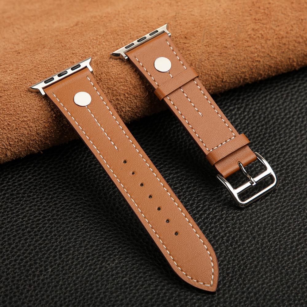KALEBOL For Apple Watch 10 46mm/Ultra 2/Ultra 49mm/9 8 7 45mm/SE (2023) SE (2022) SE 6 5 4 44mm/3 2 1 42mm Genuine Cow Leather Watch Strap