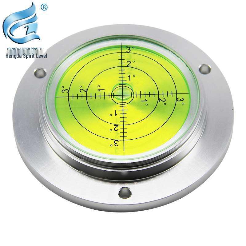 Crane Level 10075 All-Metal Threaded Three-Way Vehicle-Mounted Spirit Bubble Level with Cover