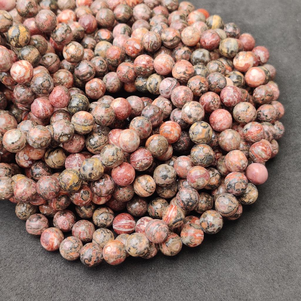 Designer Leopard Skin Jasper Beads, Matt Genuine Natural Gemstone, Round Loose Beads, 6MM 8MM 10MM Size Available.