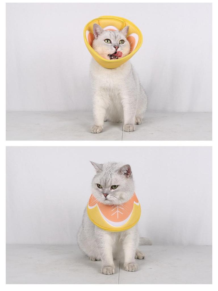 Breathable Mesh Pet Elizabeth Collar - Soft Anti-Lick/Bite Grooming Headgear for Cats & Dogs