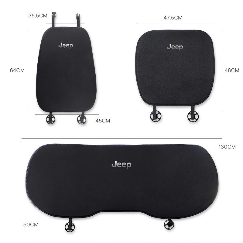 Für Jeep Autositzkissenbezug Atmungsaktives Leinenstoff Weiche Polsterung Für Jeep Grand Cherokee Wrangler JK Gladiator Compass