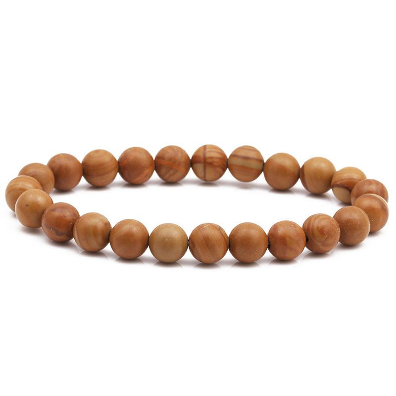 New Simple Style 8mm Gemstone Stretch Beaded Bracelet Men Women Natural Tiger Eyes Lava Onyx Stone Hand Accessories Pulseria