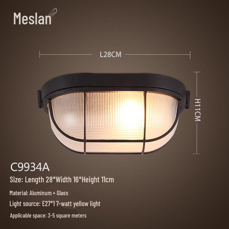 American Retro Industrial Ceiling Light for Bedroom, Dining Room, Balcony, Corridor, Aisle, and Entrance