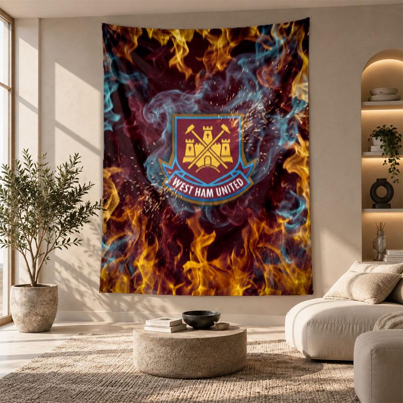 Dekoratives Wandbild, West Ham United Fußball Aufdruck Wandkunst, Leichte Wanddekoration für Schlafzimmer Hintergrund