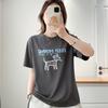 2026 Sommer Übergröße Baumwolle Kurzarm Cartoon Druck Damen Freizeit Oberteil Modisches Vielseitiges T-Shirt