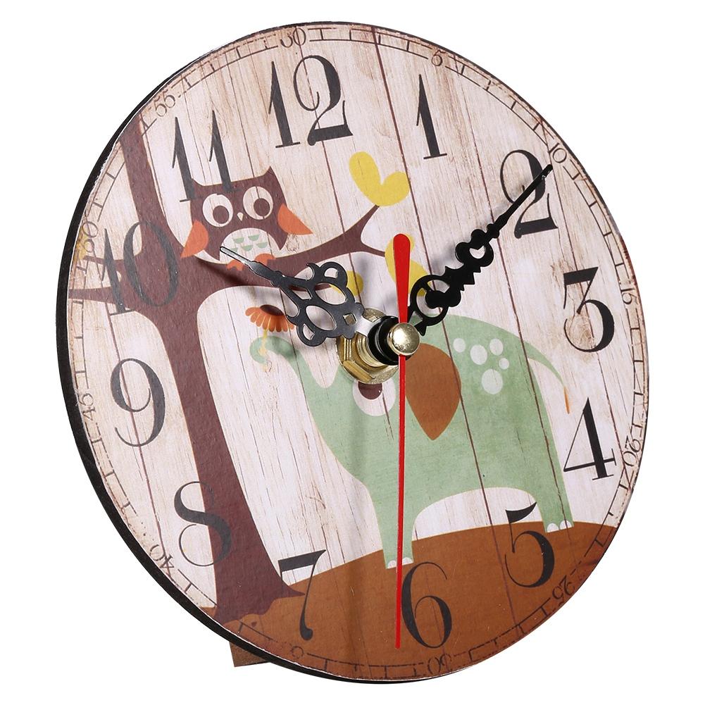 Wooden Round Clock 7 Types Creative Antique Wall Clock Vintage  Wooden Round Clocks Home  Decoration Wooden Clock