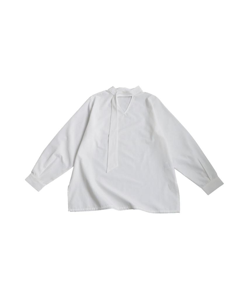 Antiqua Tie Layered Shirt One Size White Women's Blouse, PK-01317, 03,