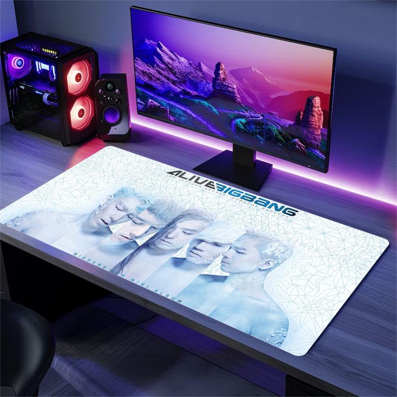 BIGBANG Large Gaming Table Cushion Non-slip Laptop Tablet Big Mousepad XXL Mat Mini PC Playmat With Lock Edge