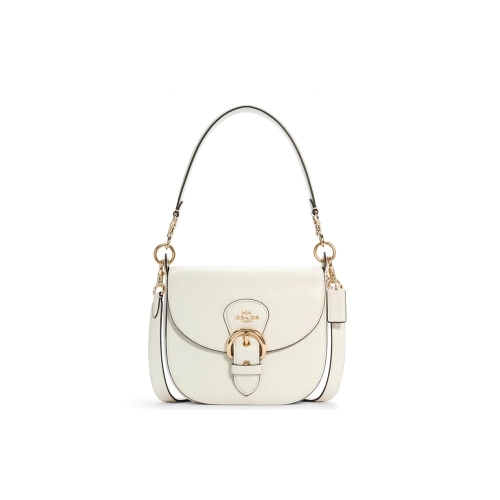 

New COACH Kleo Leather Crossbody Bag, Shoulder Bag Women s White C5686-IMCHK 23.1*8.4*23.1CM